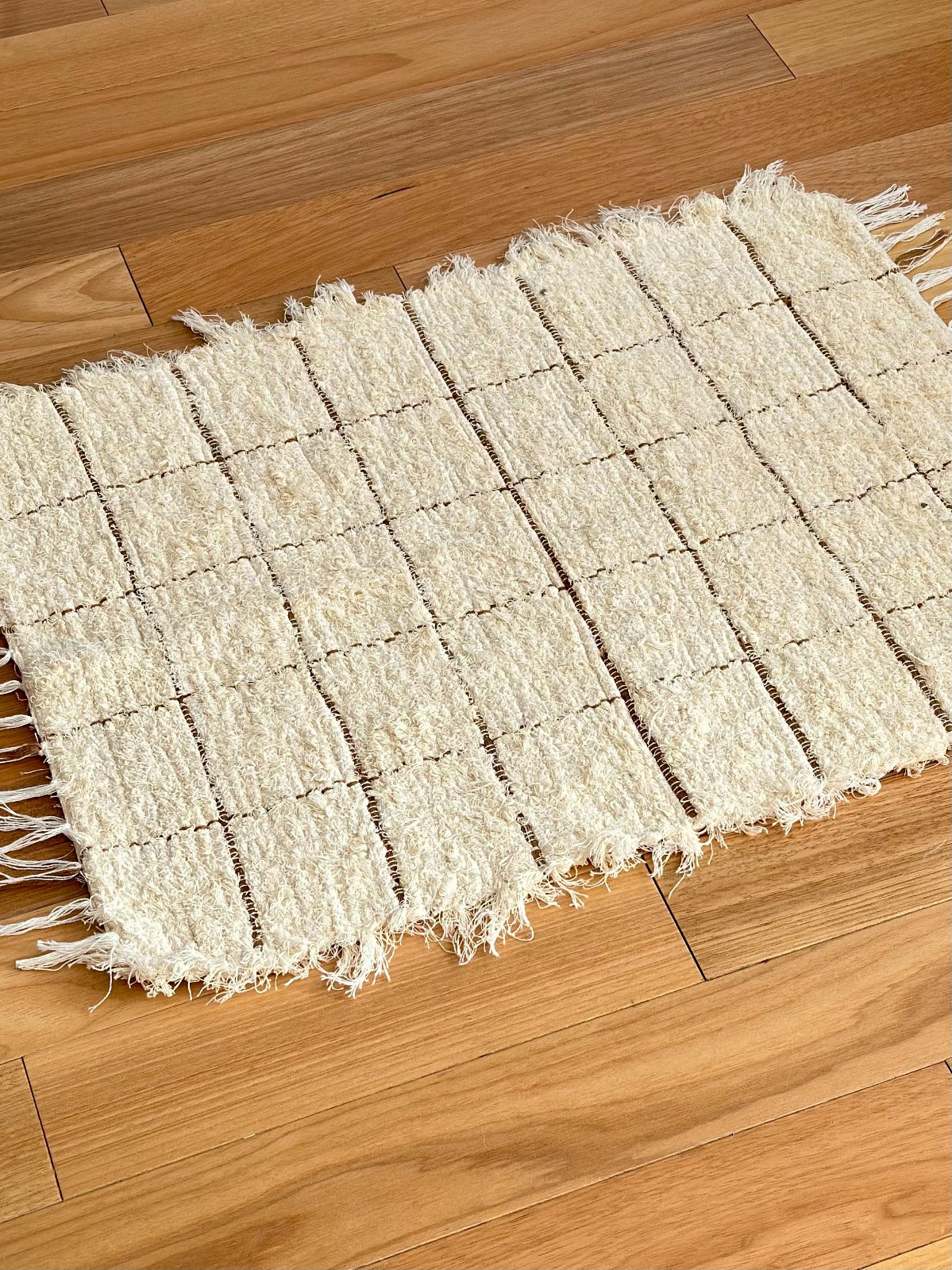 Tapete Artesanal 100% algodão Vanilla Caramelo 0,50x070